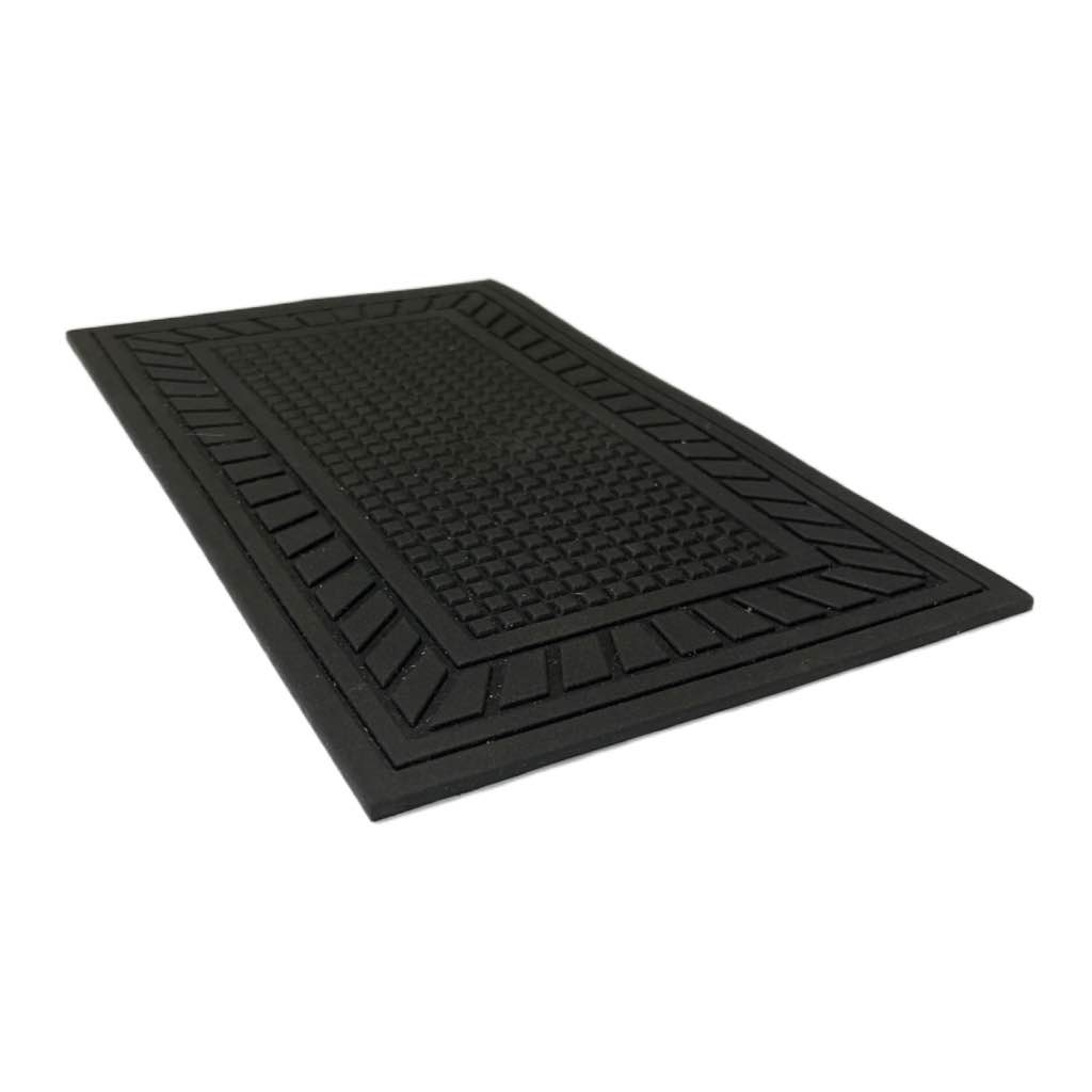 Gummi-Abriebschutz 15x25cm 4mm struckturierte Oberfläche Viereck-Noppen  schwarz